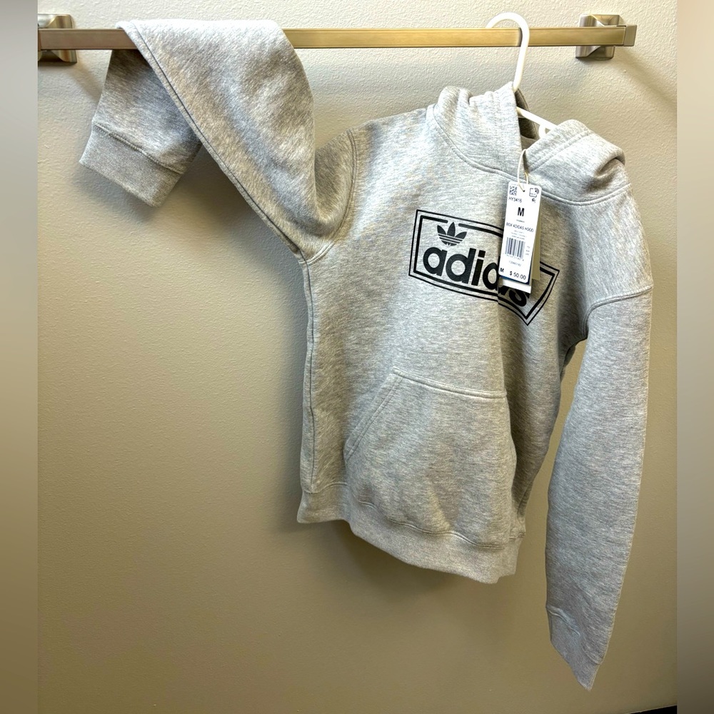 NWT Adidas sweatshirt, youth M, gray